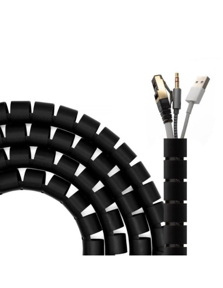 ORGANIZADOR DE CABLE AISENS FLEXIBLE 25MM 3M BLACK